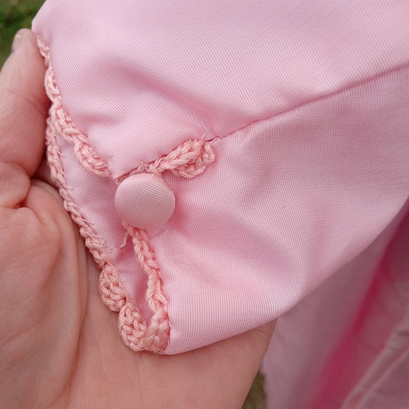 Vintage 1950s formal hand beaded pink  princess or Glinda good witch dress - Picture 8 of 8